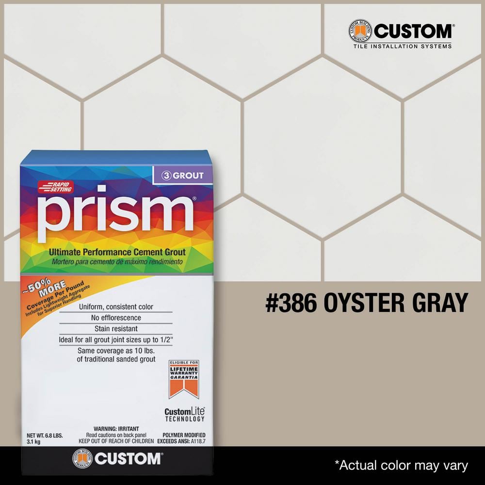 Custom Building Products Prism #386 Oyster Gray 17 lb. Ultimate Performance Grout