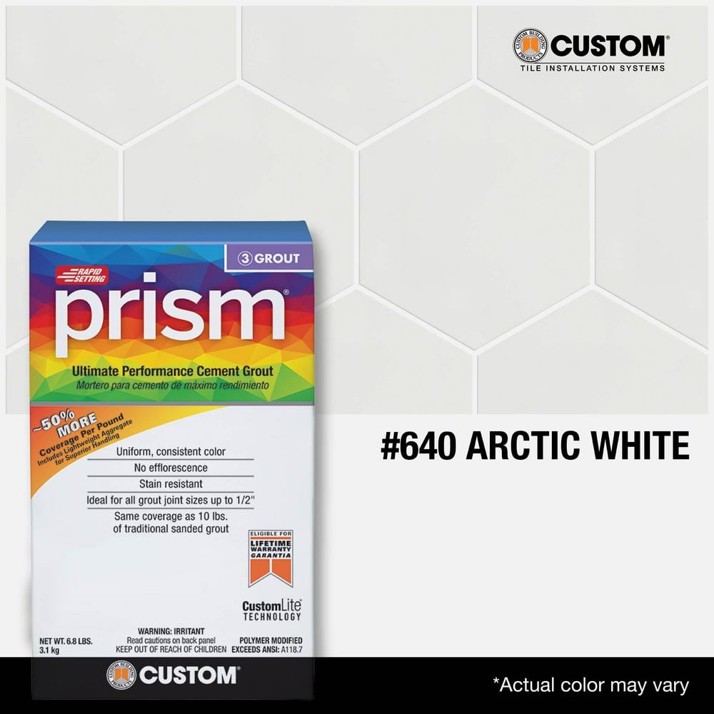 Custom Building Products Prism #640 Arctic White 8.5 lb. Ultimate Performance Rapid Setting Cement Grout