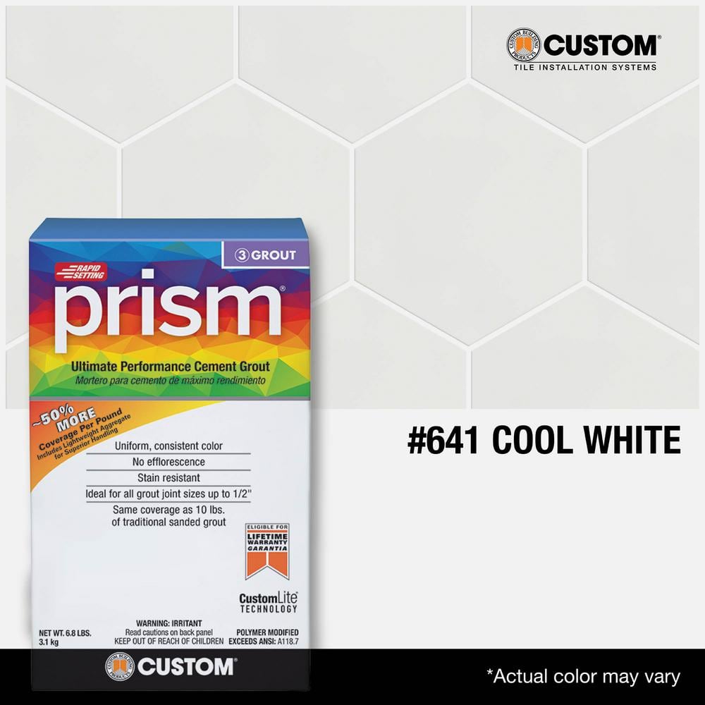 Custom Building Products Prism #641 Cool White 17 lb. Ultimate Performance Grout