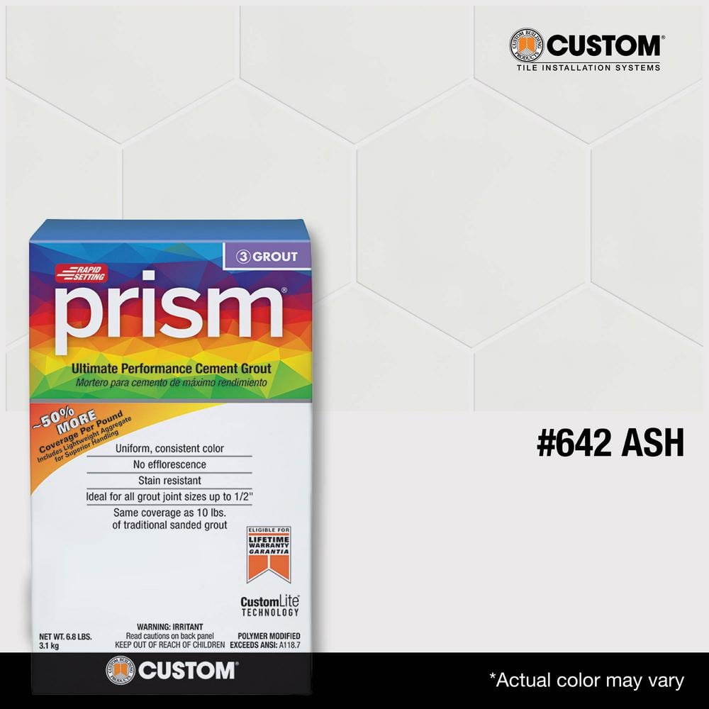 Custom Building Products Prism #642 Ash 17 lb. Ultimate Performance Grout