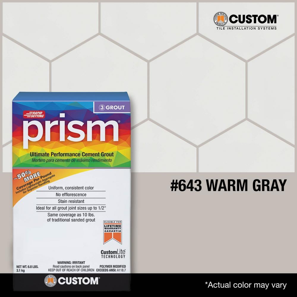 Custom Building Products Prism #643 Warm Gray 17 lb. Ultimate Performance Grout