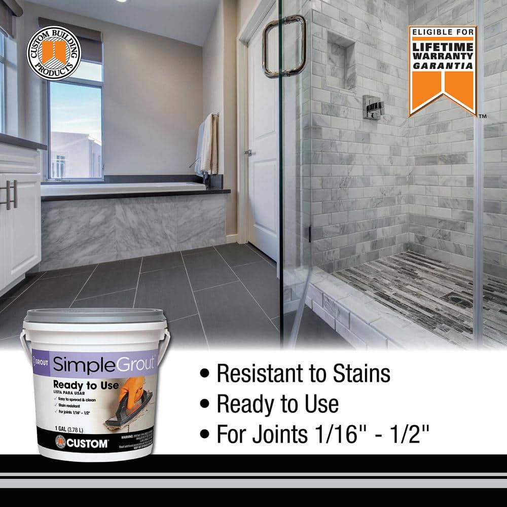 Custom Building Products SimpleGrout #115 Platinum 1 qt. Pre-Mixed Grout