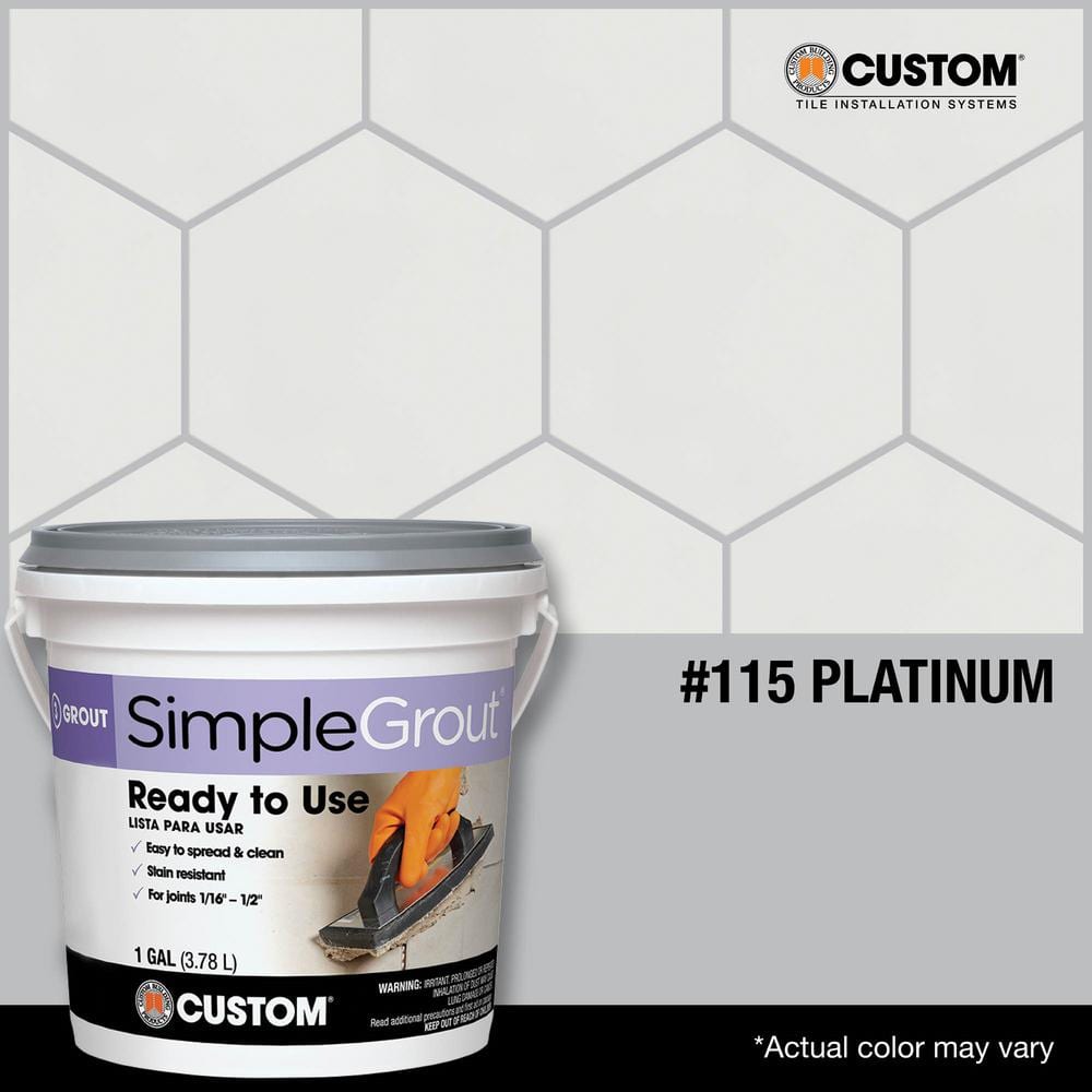 Custom Building Products SimpleGrout #115 Platinum 1 qt. Pre-Mixed Grout