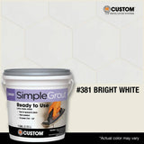 Custom Building Products SimpleGrout #381 Bright White 1 gal. Premixed Grout