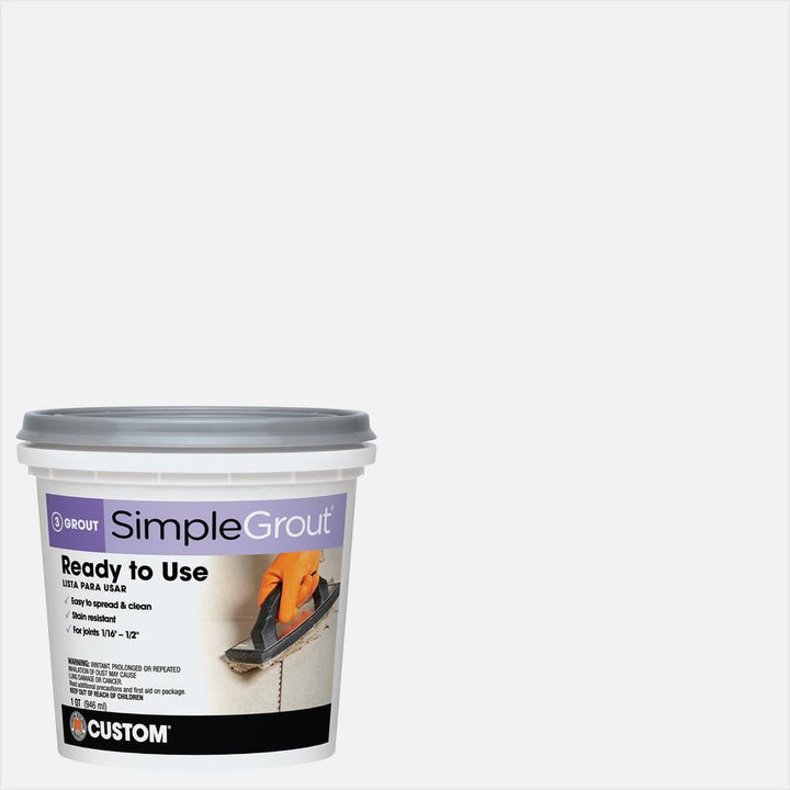 Custom Building Products SimpleGrout #640 Arctic White 1 qt. Pre-Mixed Grout