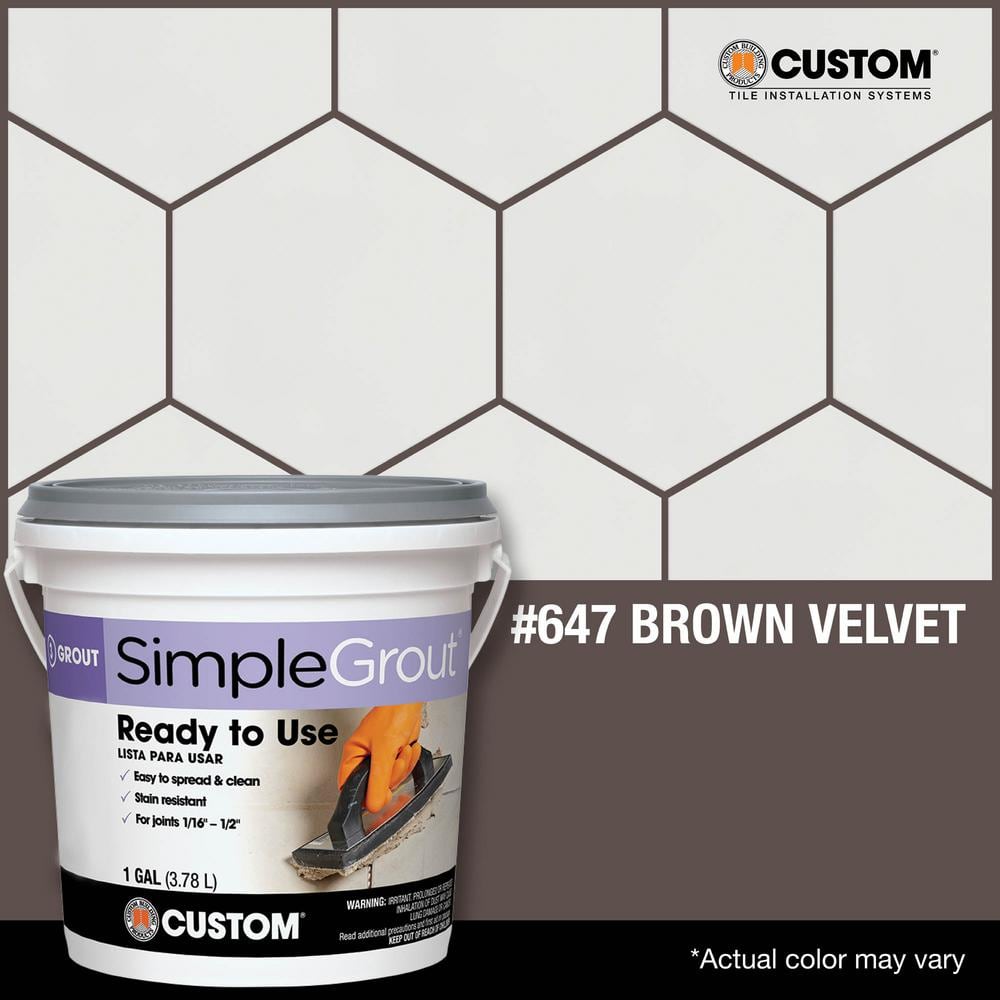Custom Building Products SimpleGrout #647 Brown Velvet 1 gal. Pre-Mixed Grout
