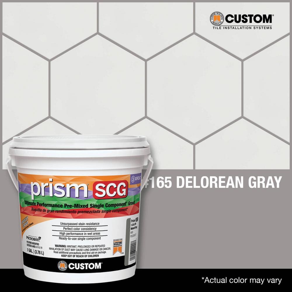 Custom Building Products Prism SCG #165 Delorean Gray 1 gal. Ultimate Performance Pre-Mixed Single Component Grout
