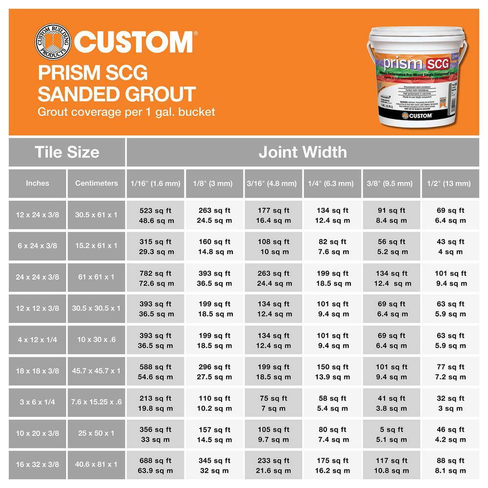 Custom Building Products Prism SCG #544 Rolling Fog 1 gal. Ultimate Performance Pre-Mixed Single Component Grout