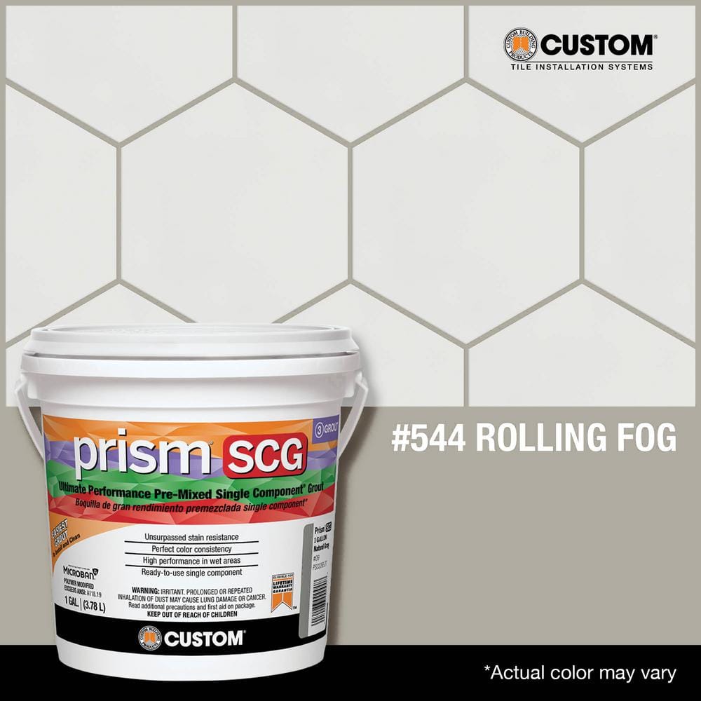 Custom Building Products Prism SCG #544 Rolling Fog 1 gal. Ultimate Performance Pre-Mixed Single Component Grout