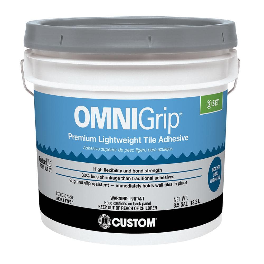 Custom Building Products OmniGrip 3.5 Gal. (14 qt.) Premium Lightweight Adhesive for Tile and Stone