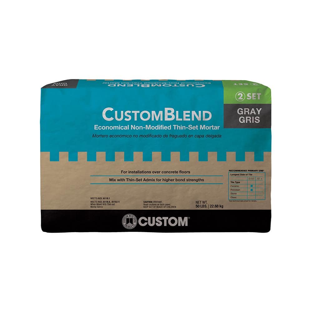 Custom Building Products CustomBlend 50 lb. Gray Economical Non-Modified Thinset Mortar