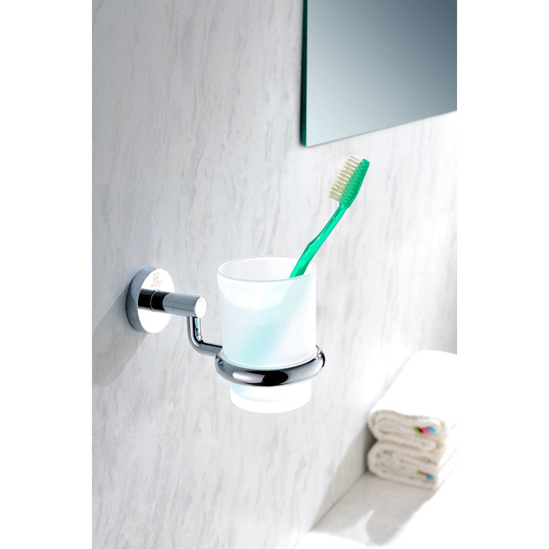 ANZZI Caster Series 7.01 in. Toothbrush Holder in Brushed Nickel