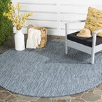 Safavieh Courtyard Metro 5 x 8 Navy/Gray Indoor/Outdoor Geometric Coastal Area Rug