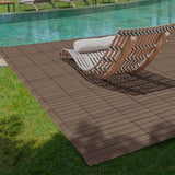 CREATIVE SURFACES 3 in. x 3 in. Composite Deck Tile Corner Trim in Cypress (4-Pieces Per Box)
