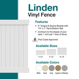 Veranda Linden 6x8 ft Cypress Vinyl Privacy Fence Panel