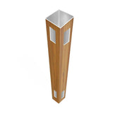 Veranda Linden Cypress Vinyl Fence Corner Post - 5 in. x 5 in. x 9 ft.