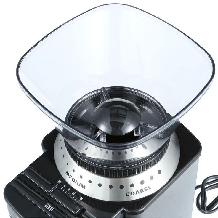 Supreme Grind 8 oz. Stainless Steel Burr Coffee Grinder with Adjustable Settings