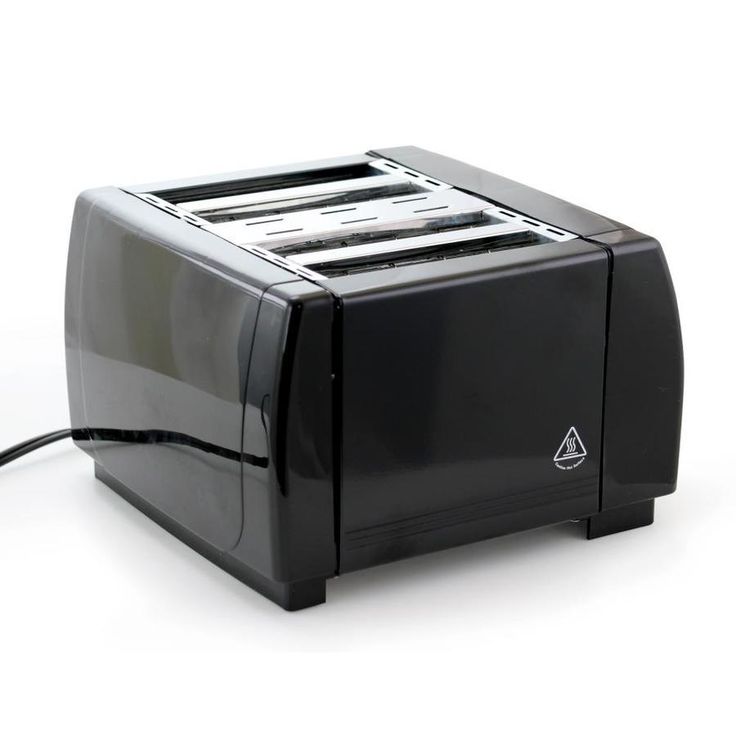 Better Chef 4-Slice Black 100-Watt Toaster