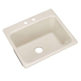 Kensington Drop-In Acrylic 25 in. 2-Hole Single Bowl Utility Sink in White - Super Arbor