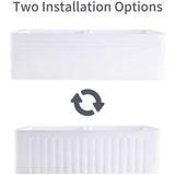 Napa White Fireclay 33 in. 50/50 Double Bowl Farmhouse Apron Front Kitchen Sink with Grids and Strainers