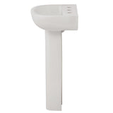Compact 450 18 in. Pedestal Combo Bathroom Sink for 8 in. Widespread in White - Super Arbor