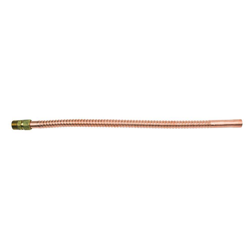 3/4 in. FIP/MIP x 3/4 in. Nominal Male/Female Sweat x 24 in. Copper Water Heater Connector (7/8 in. O.D.) - Super Arbor