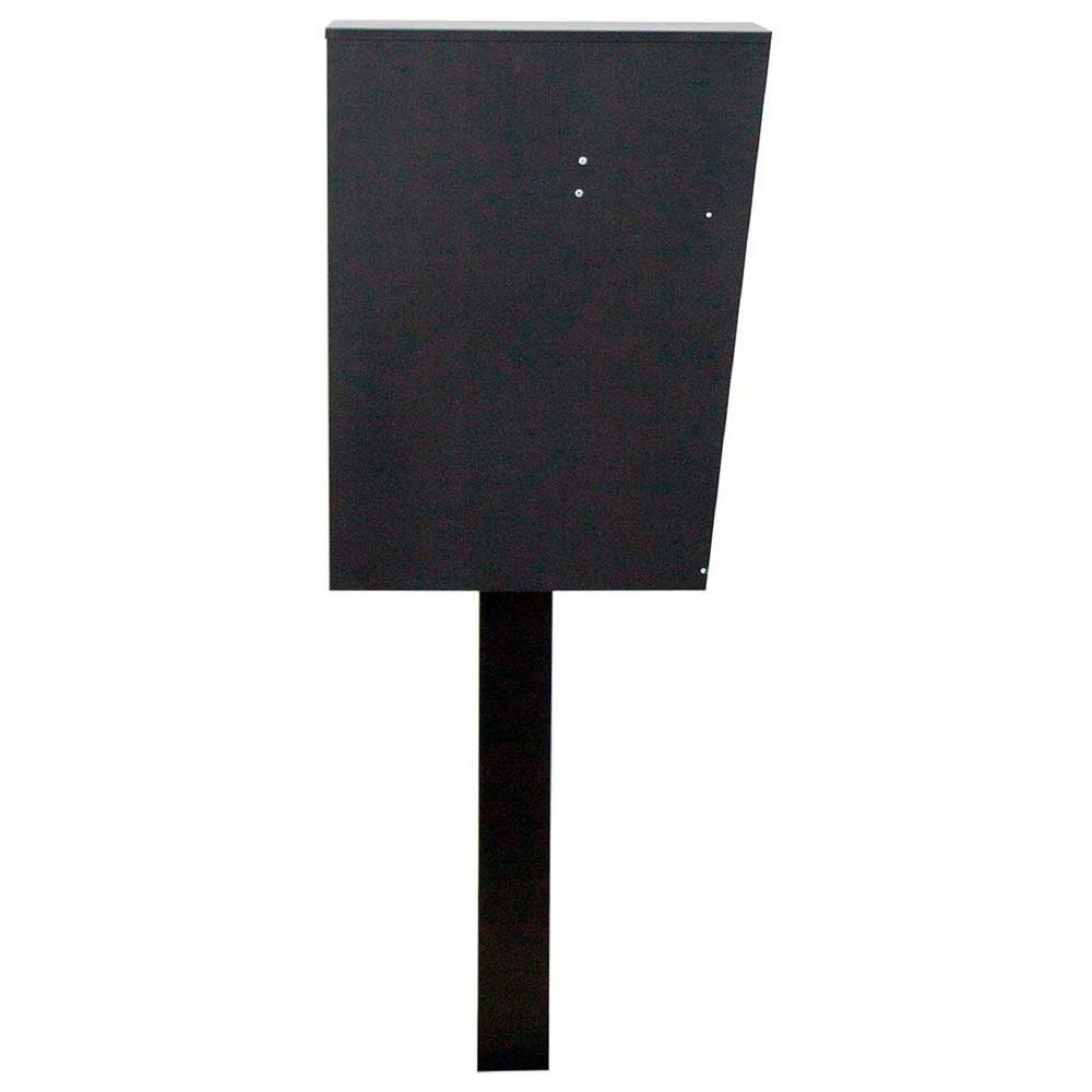 Vacation Black Post Mounted Locking Mailbox - Super Arbor
