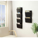2-Slot Black and Gold Dots Wall Mailbox - Super Arbor