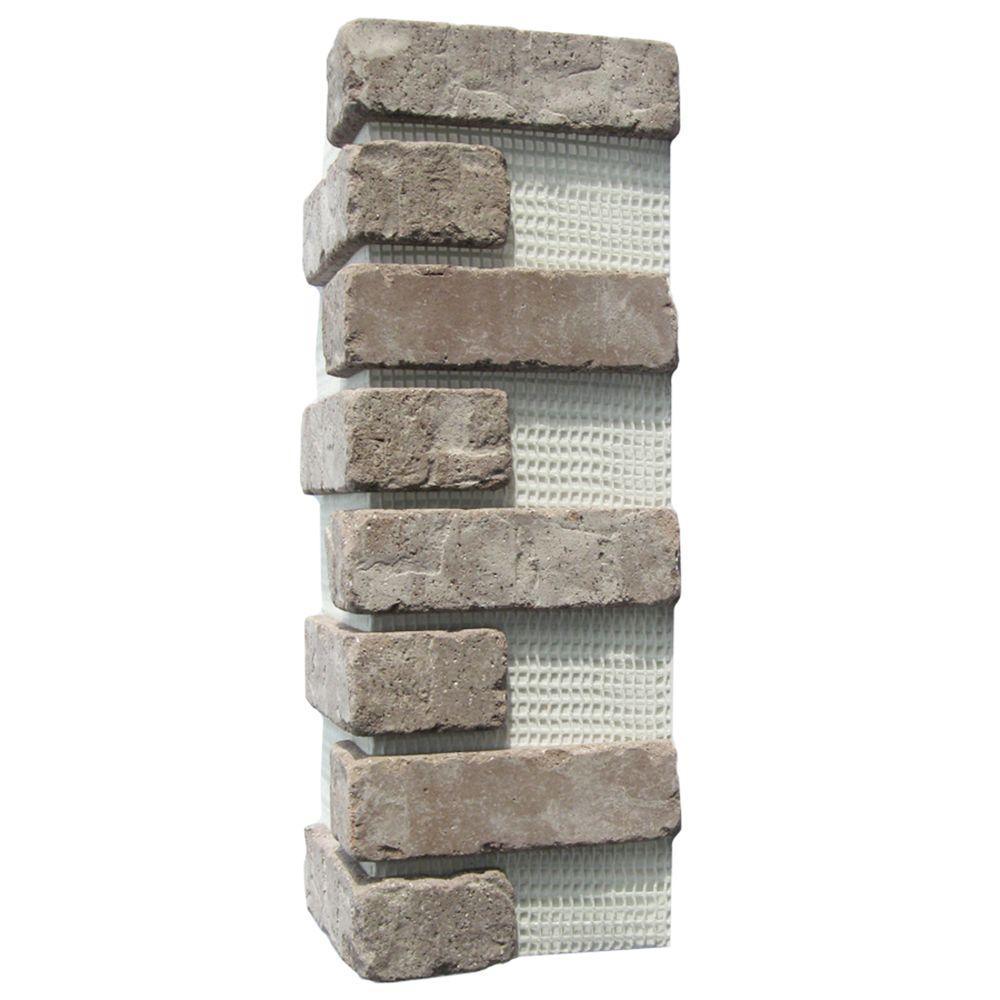 Brickwebb Rushmore Thin Brick Sheets - Corners (Box of 3 Sheets) 21 in x 15 in (5.3 linear ft.) - Super Arbor