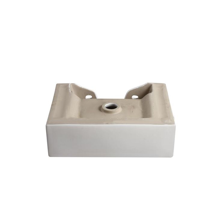 Elanti Wall-Mounted Rectangle Bathroom Sink in White