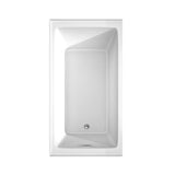 Grayley 60 in. L x 32 in. W Acrylic Left Hand Drain Rectangular Alcove Bathtub in White with Chrome Trim - Super Arbor