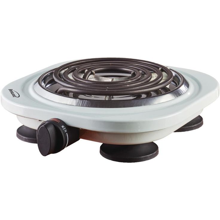Single Burner 6.5 in. White Electric Burner