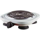 Single Burner 6.5 in. White Electric Burner