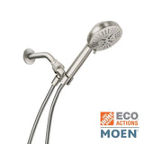 HydroEnergetix 8-Spray 5 in. Single Wall Mount Handheld Adjustable Shower Head in Chrome