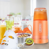 10 oz. Single Speed Orange Portable Personal Blender with USB Rechargeable