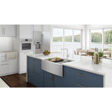Apron-Front Stainless Steel 36 in. 16-Gauge Workstation Single Bowl Farmhouse Kitchen Sink - Super Arbor