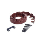 ProFlex 20 ft. Red Scalloped Woodgrain Plastic No-Dig Edging Kit