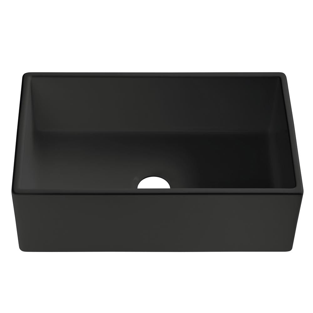 Bradstreet II Farmhouse/Apron-Front Fireclay 30 in. Single Bowl Kitchen Sink in Crisp White - Super Arbor
