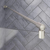 Ametrine 48 in. x 76 in. Heavy Frameless Hinge Shower Door in Brushed Nickel with 5/16 in. (8 mm) Clear Glass - Super Arbor