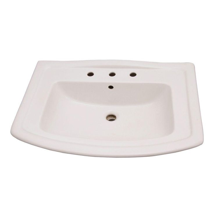Washington 765 30 in. Pedestal Combo Bathroom Sink for 8 in. Widespread in White
