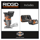 18-Volt OCTANE Fixed Base Router with 1/4 in. Bit with 18-Volt Lithium-Ion 4.0 Ah Battery and Charger Kit - Super Arbor