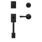 Custom Century Matte Black Single Cylinder Door Handleset with Dempsey Door Lever - Super Arbor