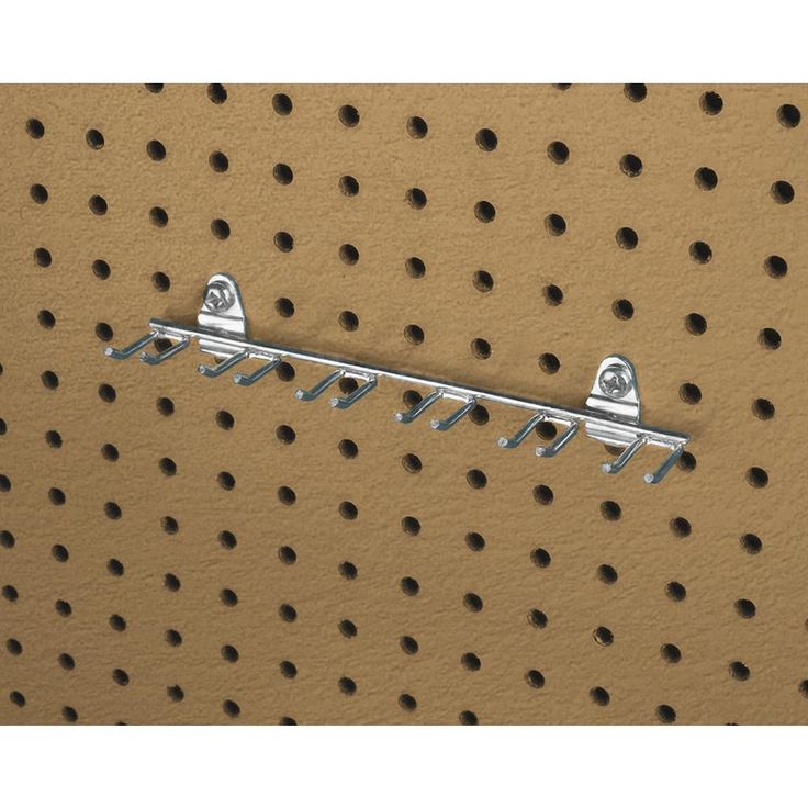 DuraHook 8-1/8 in. W 7/16 with 13/16 in. I.D. Zinc Plated Steel Multi-Prong Tool/Wrench Holder for DuraBoard (5-Pack)