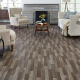 Style Selections (Sample) Sample Highland Oak Waterproof Wood Look Glue Down Sheet Vinyl