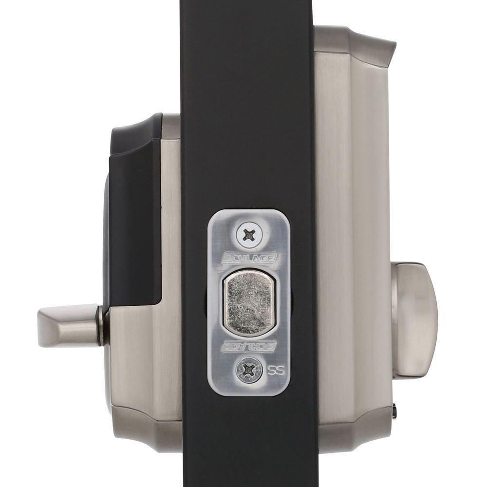 Camelot Satin Nickel Touch Electronic Door Lock Deadbolt and Georgian Knob - Super Arbor