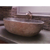 Eden Bath Natural Galet Nobu Boulder Sink with Thin Lip
