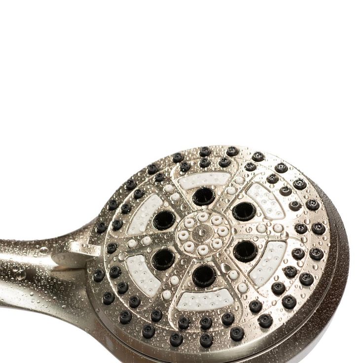 6-spray 7 in. Dual Shower Head and Handheld Shower Head with Low Flow in Brushed-Nickel