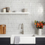 Premier Accents Eclipse Gray Diamond 11 in. x 15 in. x 8 mm Stone Mosaic Floor and Wall Tile (0.94 sq. ft. / piece) - Super Arbor