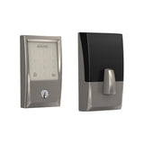 Century Encode Smart Wifi Door Lock with Alarm in Matte Black
