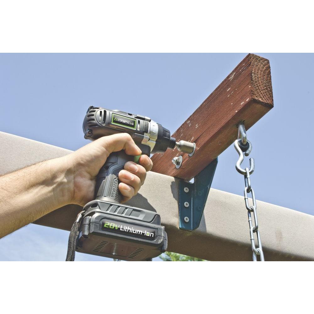 20-Volt Lithium-ion Cordless Quick-Change Impact Driver with Light, Power Indicator, Charger, Battery and Bit - Super Arbor